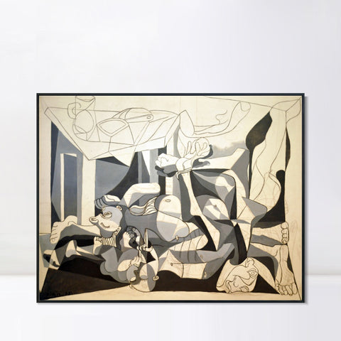 INVIN ART Framed Canvas Giclee Print Art Series#419 by Pablo Picasso Wall Art Living Room Home Office Decorations