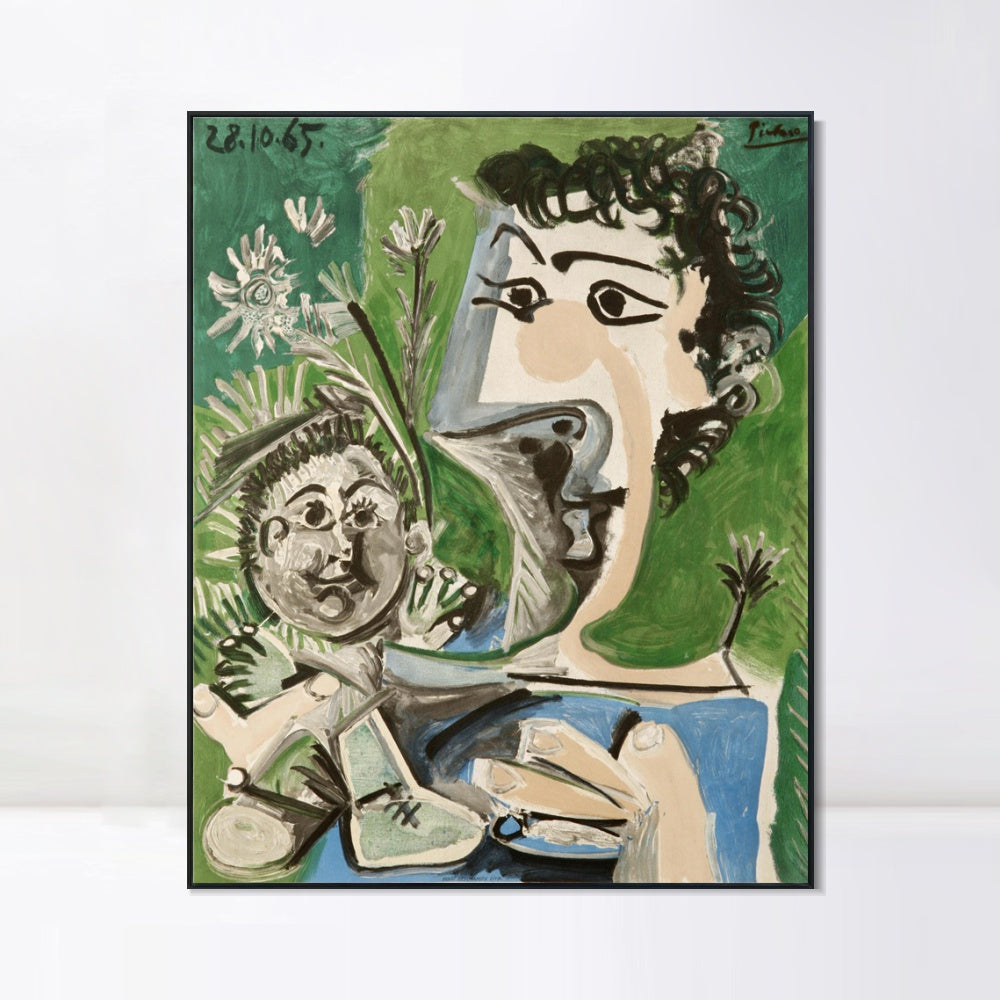 INVIN ART Framed Canvas Giclee Print Art Menton by Pablo Picasso Wall Art