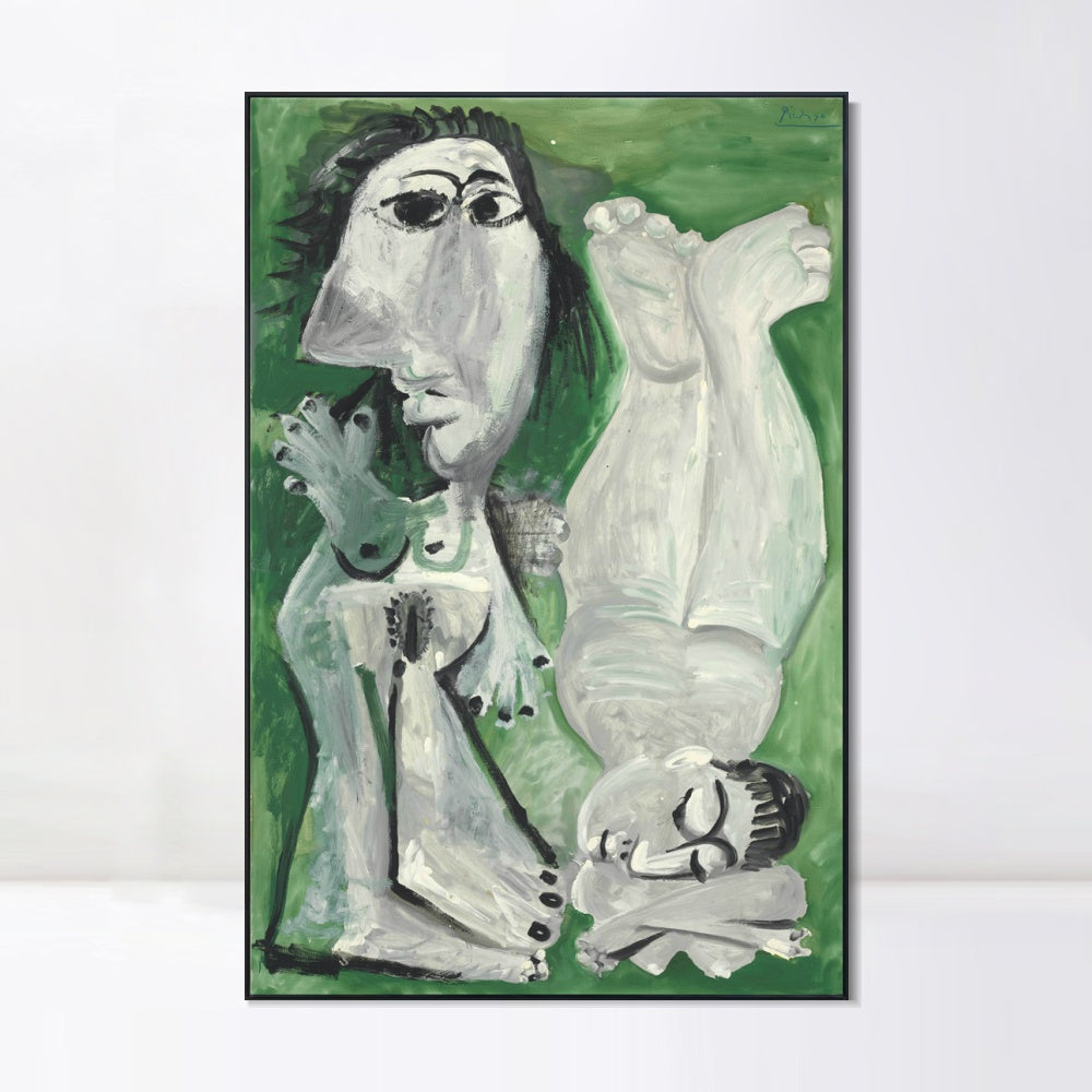 INVIN ART Framed Canvas Giclee Print Art Series#433 by Pablo Picasso Wall Art