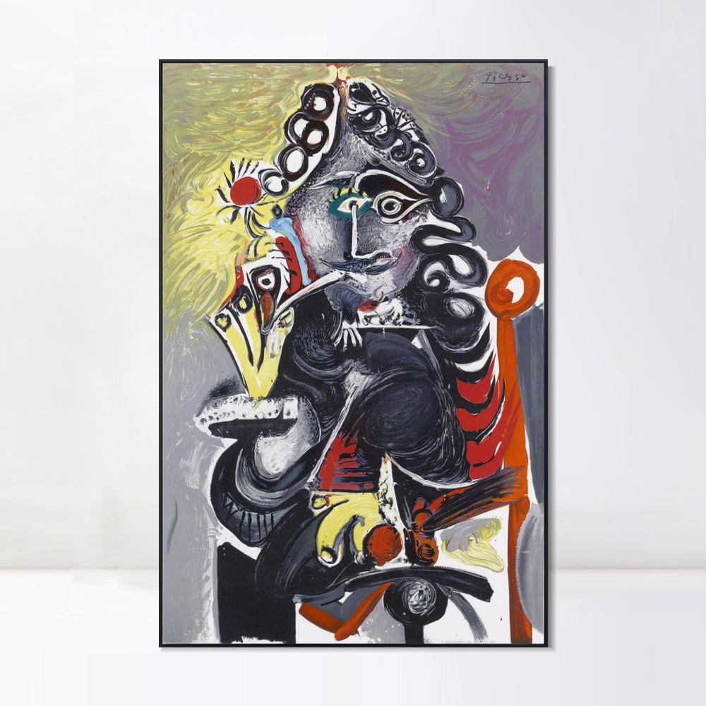 INVIN ART Framed Canvas Giclee Print Art Series#434 by Pablo Picasso Wall Art