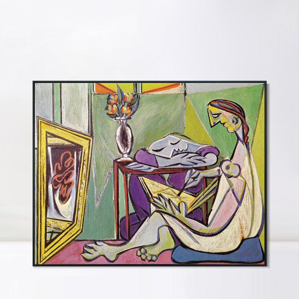 INVIN ART Framed Canvas Giclee Print Art Series#443 by Pablo Picasso Wall Art