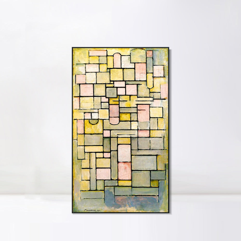 INVIN ART Framed Canvas Series#065 by Piet Cornelies Mondrian Wall Art Living Room Home Office Decorations