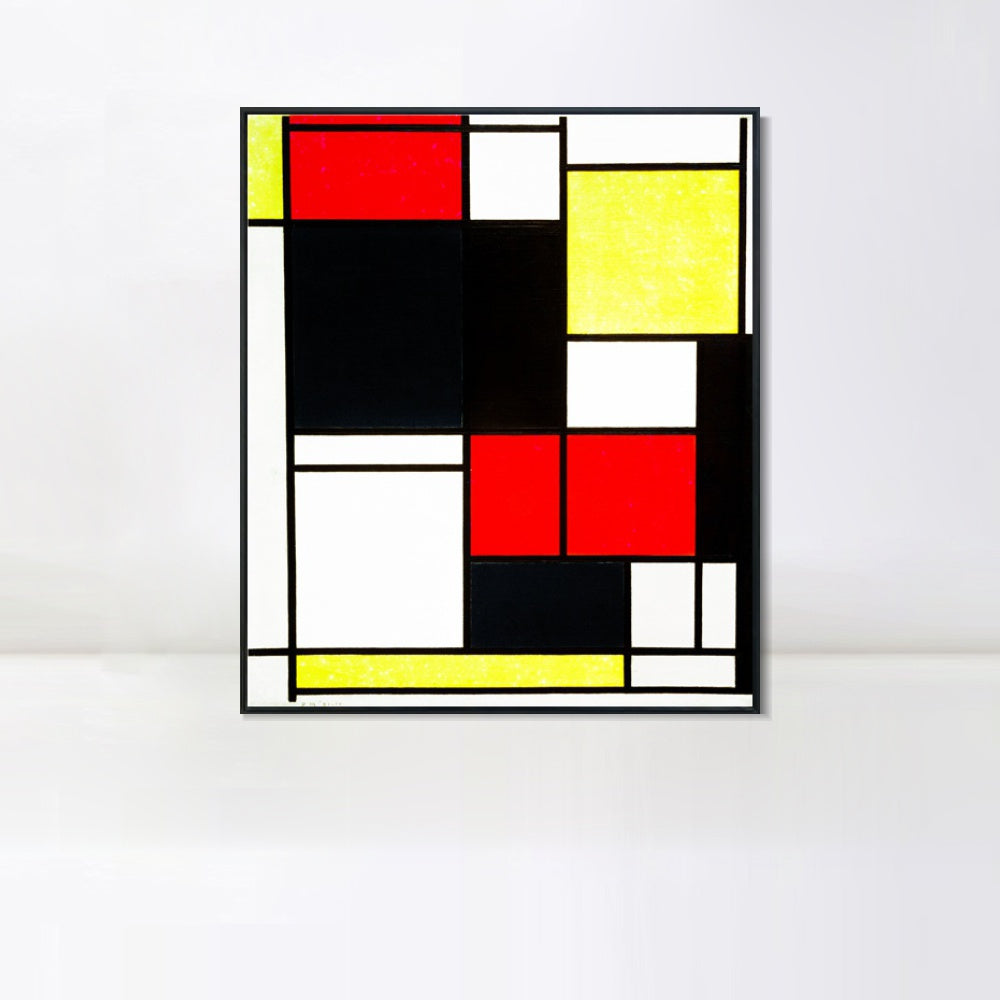 INVIN ART Framed Canvas Series#079 by Piet Cornelies Mondrian Wall Art Living Room Home Office Decorations