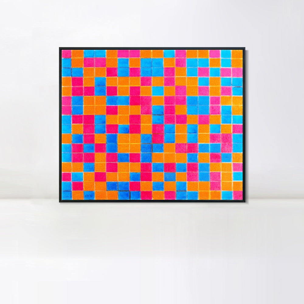 INVIN ART Framed Canvas Series#092 by Piet Cornelies Mondrian Wall Art Living Room Home Office Decorations