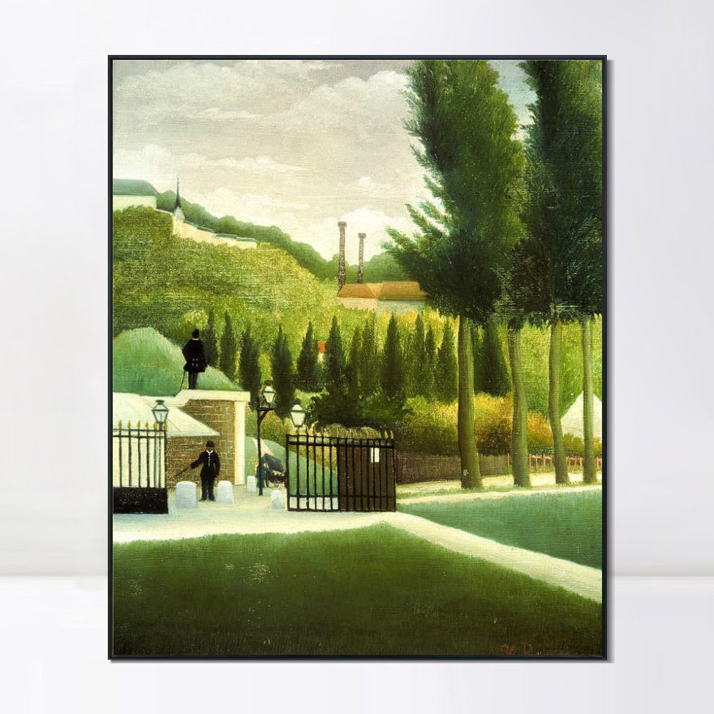 INVIN ART Framed Canvas Giclee Print Art The Customs House by Henri Rousseau Wall Art