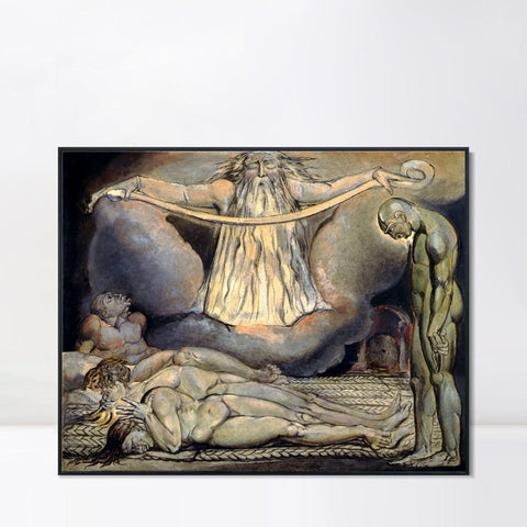 INVIN ART Framed Canvas Giclee Print Art Finals Week As Told#2 by William Blake Wall Art Living Room Home Office Decorations