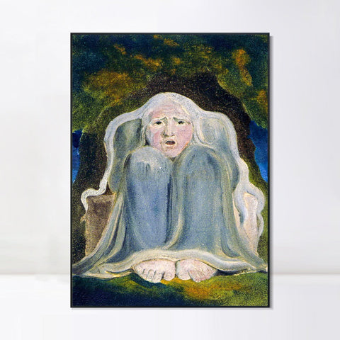 INVIN ART Framed Canvas Giclee Print Art Series#041 by William Blake Wall Art Living Room Home Office Decorations