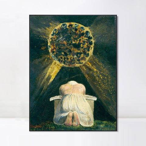 INVIN ART Framed Canvas Giclee Print Art SONG OF LOS#3 by William Blake Wall Art Living Room Home Office Decorations