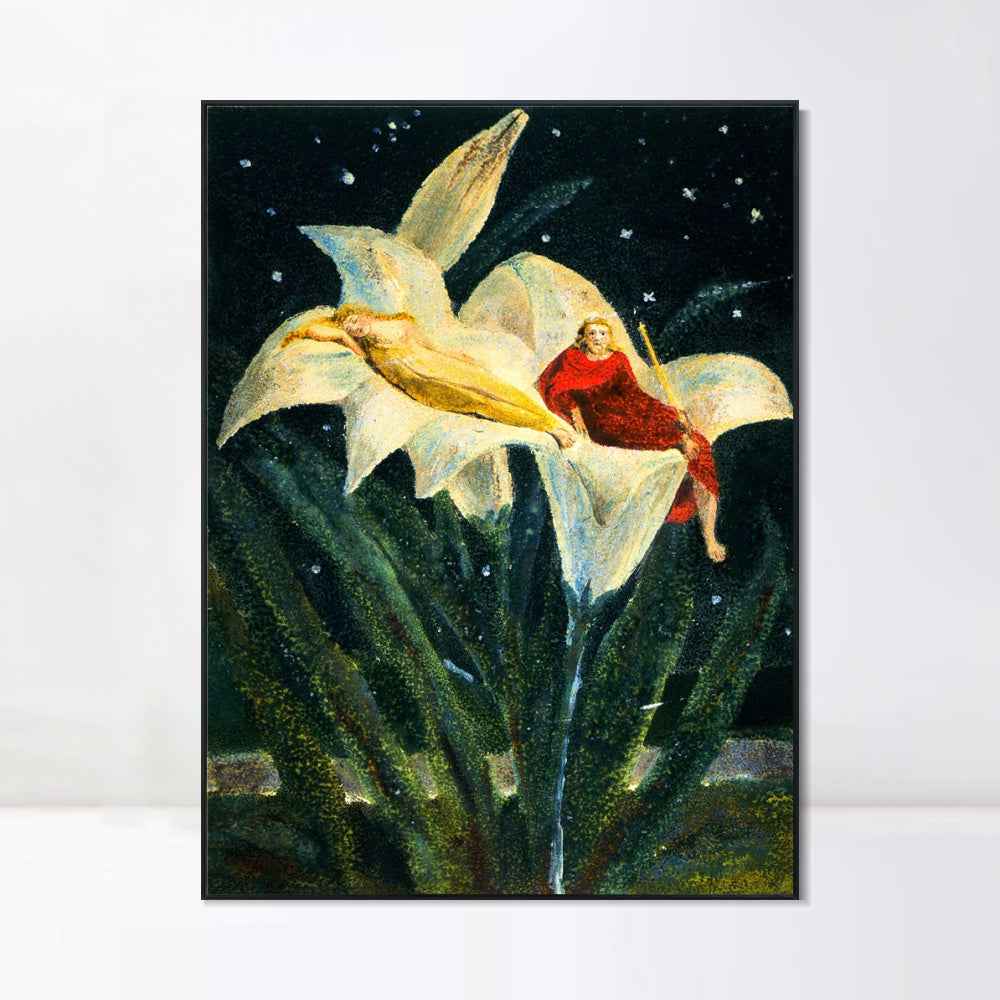 INVIN ART Framed Canvas Giclee Print Art The Song of Los#2 by William Blake Wall Art