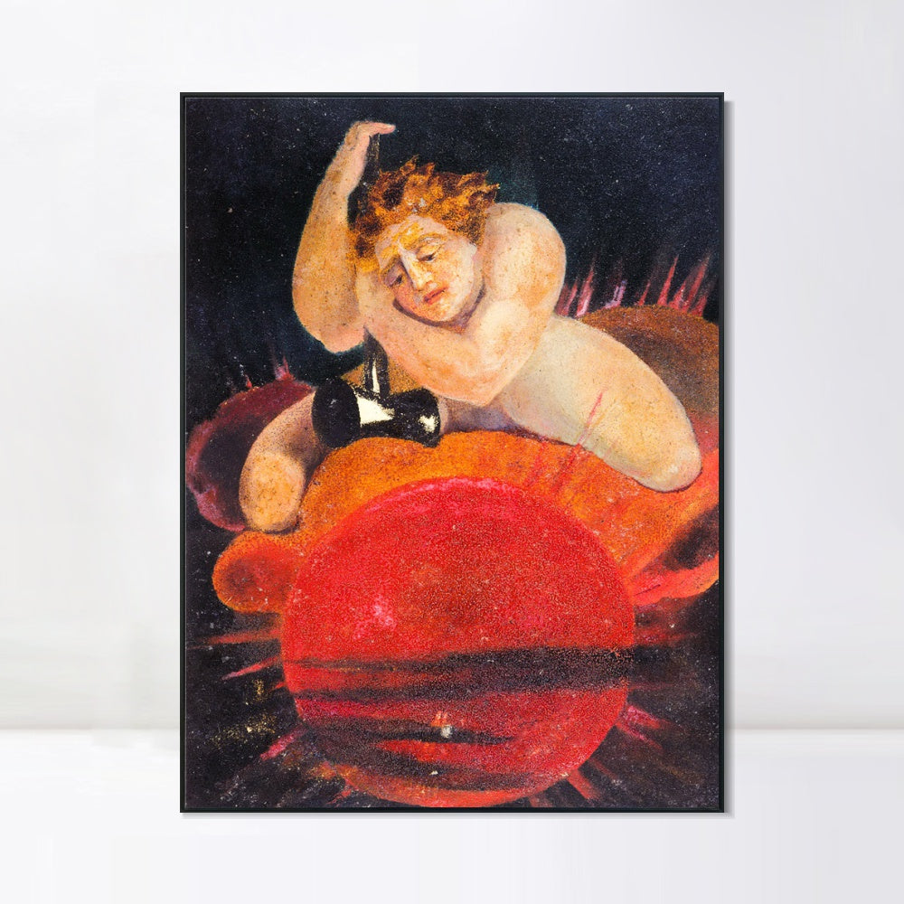 INVIN ART Framed Canvas Giclee Print Art Series#083 by William Blake Wall Art