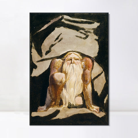 INVIN ART Framed Canvas Giclee Print Art Series#095 by William Blake Wall Art Living Room Home Office Decorations