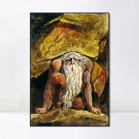 INVIN ART Framed Canvas Giclee Print Art Series#098 by William Blake Wall Art Living Room Home Office Decorations
