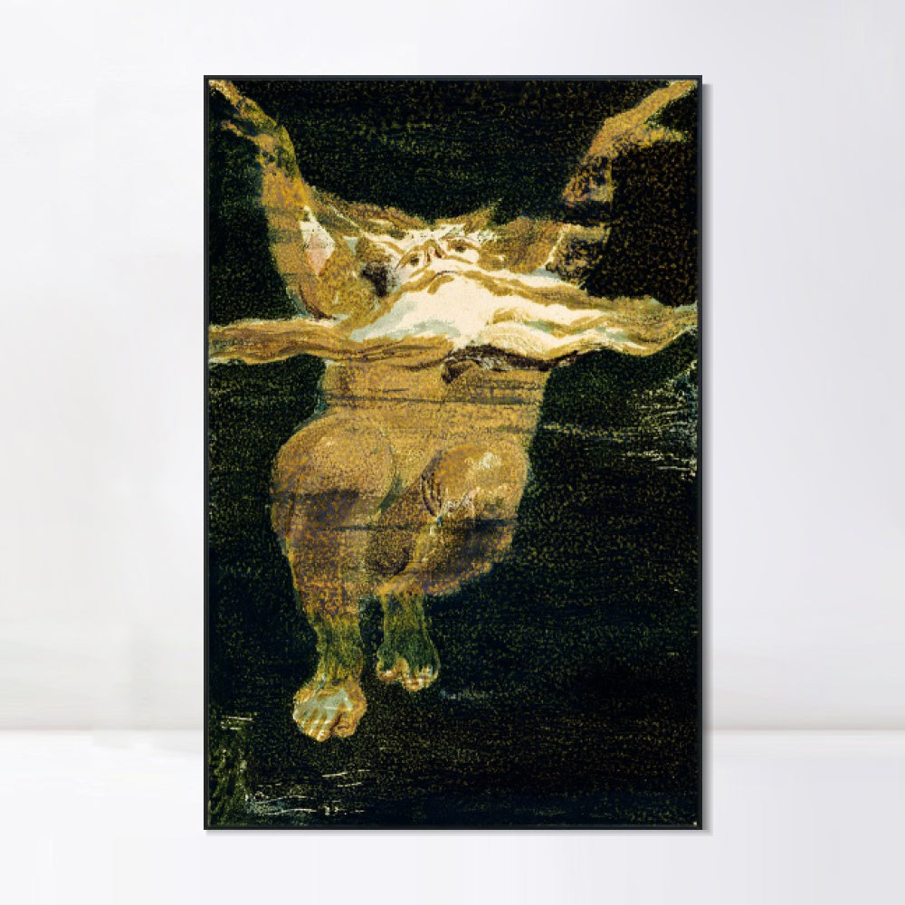 INVIN ART Framed Canvas Giclee Print Art Series#102 by William Blake Wall Art