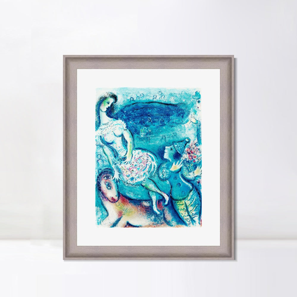 INVIN ART Framed Canvas Art Giclee Print Dancing by Marc Chagall Wall Art Room Living Office Home Decorations