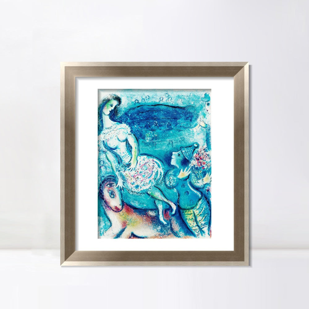 INVIN ART Framed Canvas Art Giclee Print Dancing by Marc Chagall Wall Art Room Living Office Home Decorations