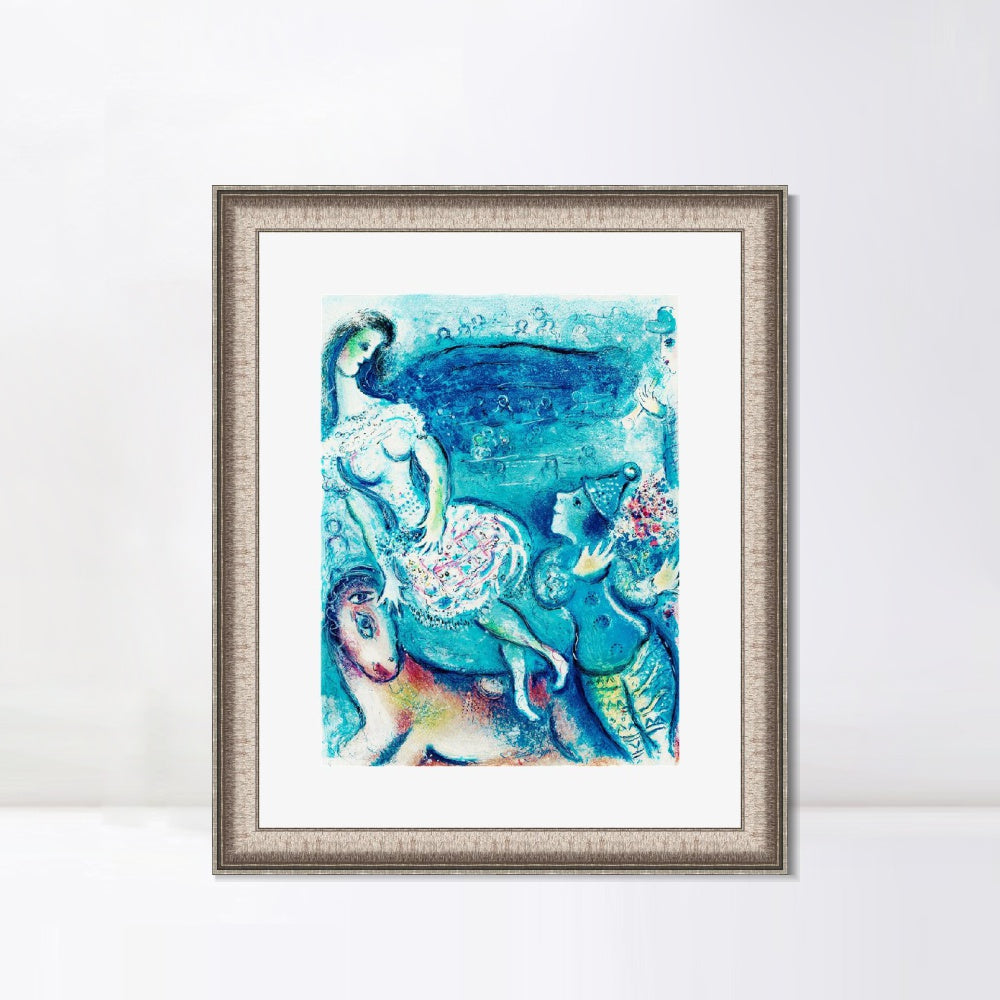INVIN ART Framed Canvas Art Giclee Print Dancing by Marc Chagall Wall Art Room Living Office Home Decorations