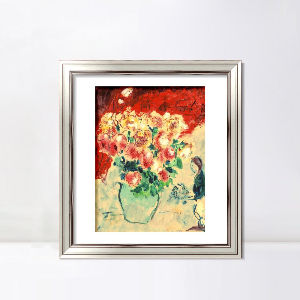 INVIN ART Framed Canvas Art Giclee Print Series#27 by Marc Chagall Wall Art Room Living Office Home Decorations