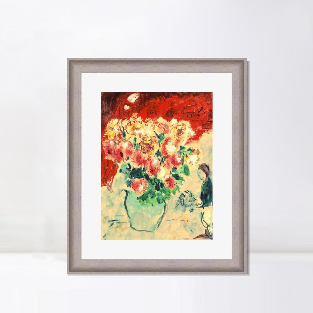 INVIN ART Framed Canvas Art Giclee Print Series#27 by Marc Chagall Wall Art Room Living Office Home Decorations