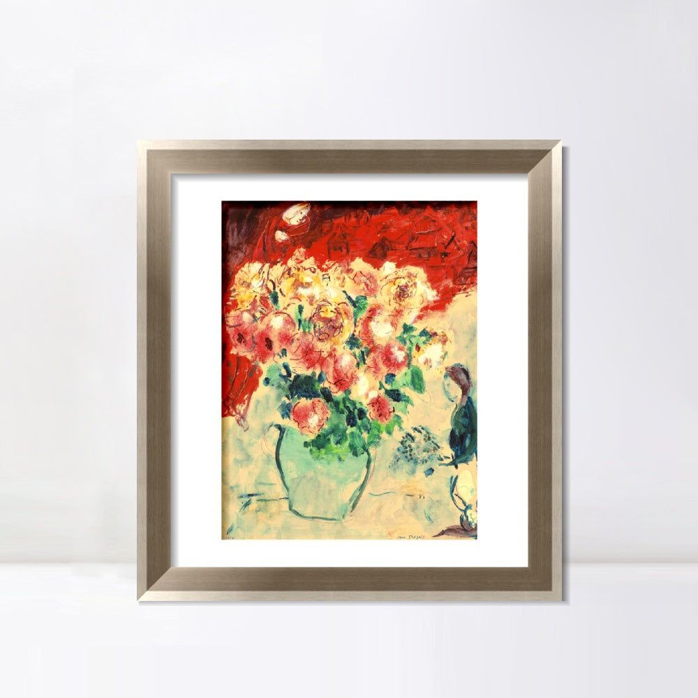 INVIN ART Framed Canvas Art Giclee Print Series#27 by Marc Chagall Wall Art Room Living Office Home Decorations