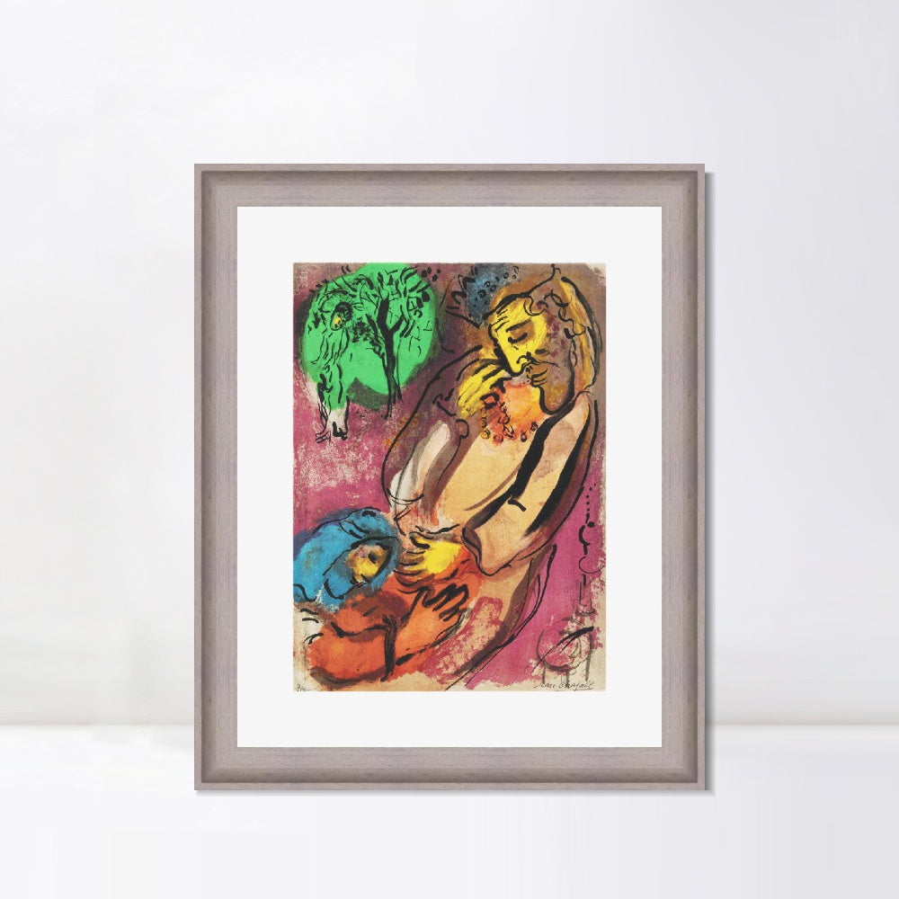 INVIN ART Framed Canvas Art Giclee Print Beging Series#030 by Marc Chagall Wall Art Room Living Office Home Decorations
