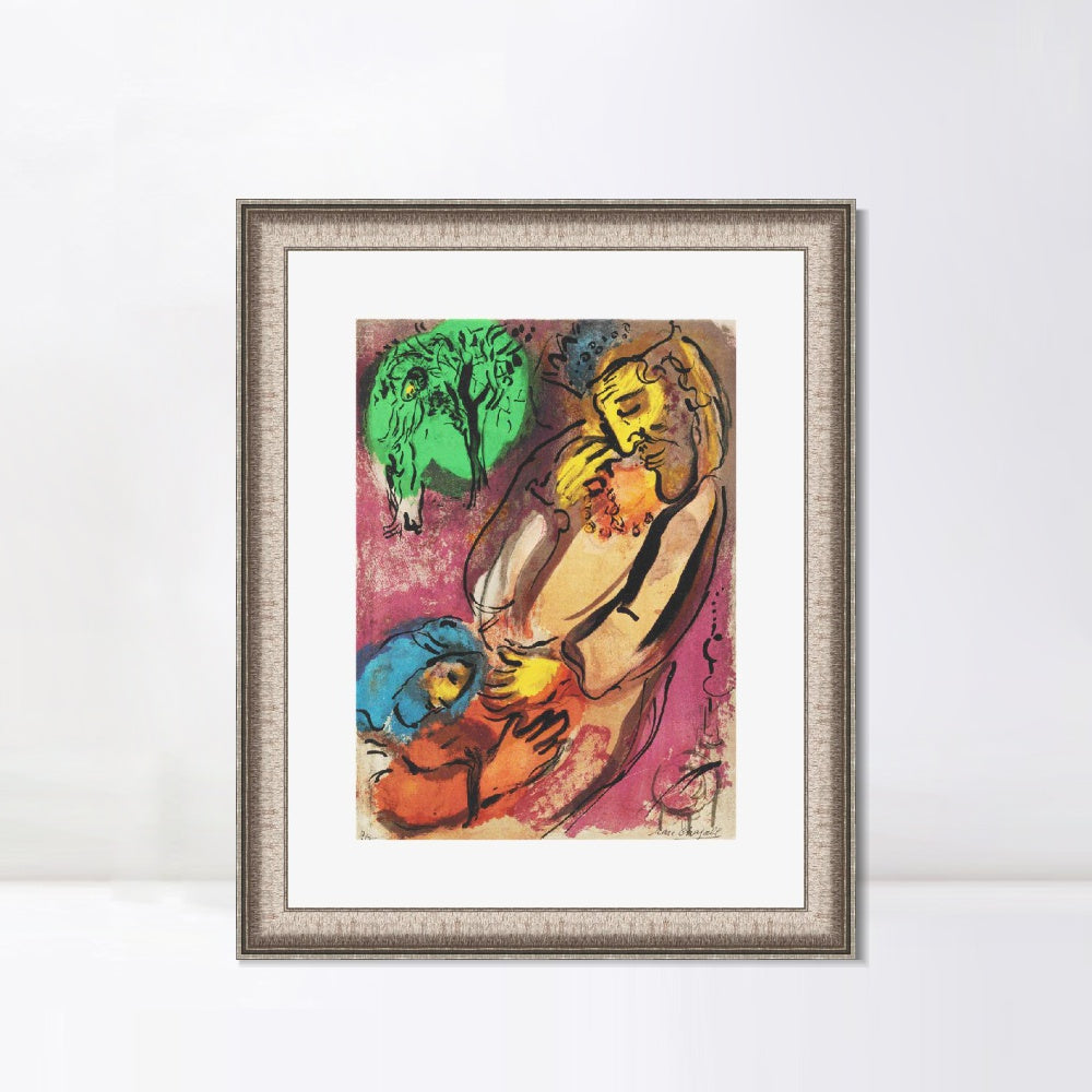 INVIN ART Framed Canvas Art Giclee Print Beging Series#030 by Marc Chagall Wall Art Room Living Office Home Decorations