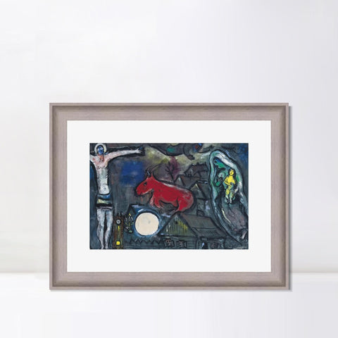 INVIN ART Framed Canvas Art Giclee Print Series#031 by Marc Chagall Wall Art Room Living Office Home Decorations