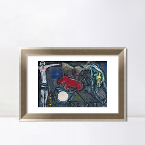 INVIN ART Framed Canvas Art Giclee Print Series#031 by Marc Chagall Wall Art Room Living Office Home Decorations