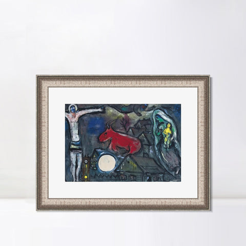 INVIN ART Framed Canvas Art Giclee Print Series#031 by Marc Chagall Wall Art Room Living Office Home Decorations
