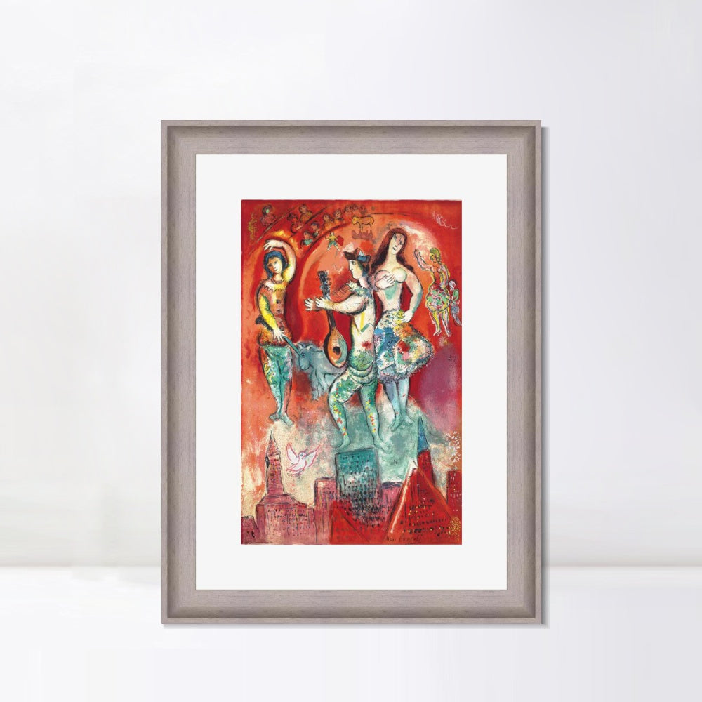 INVIN ART Framed Canvas Art Giclee Print Carmen by Marc Chagall Wall Art Room Living Office Home Decorations