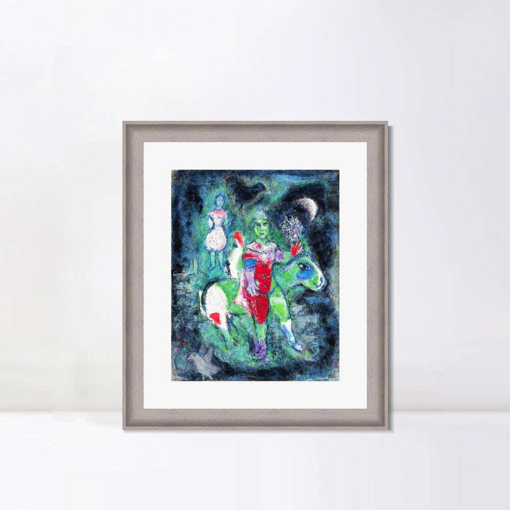 INVIN ART Framed Canvas Art Giclee Print Knight by Marc Chagall Wall Art Room Living Office Home Decorations
