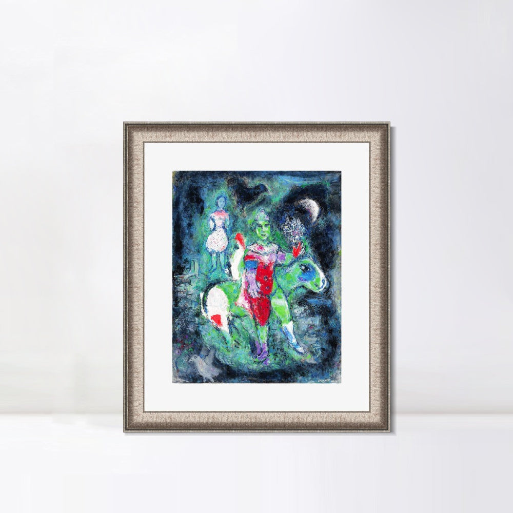 INVIN ART Framed Canvas Art Giclee Print Knight by Marc Chagall Wall Art Room Living Office Home Decorations