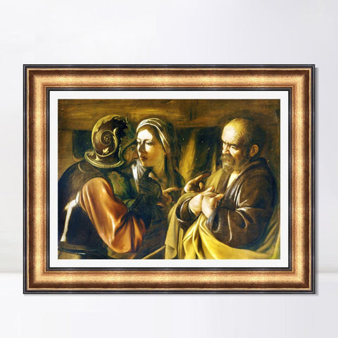 INVIN ART Framed Canvas Art Giclee Print Series#002 by Michelangelo Merisi da Caravaggio Wall Art Living Room Home Office Decorations