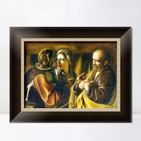 INVIN ART Framed Canvas Art Giclee Print Series#002 by Michelangelo Merisi da Caravaggio Wall Art Living Room Home Office Decorations