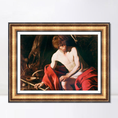 INVIN ART Framed Canvas Art Giclee Print Series#006 by Michelangelo Merisi da Caravaggio Wall Art Living Room Home Office Decorations