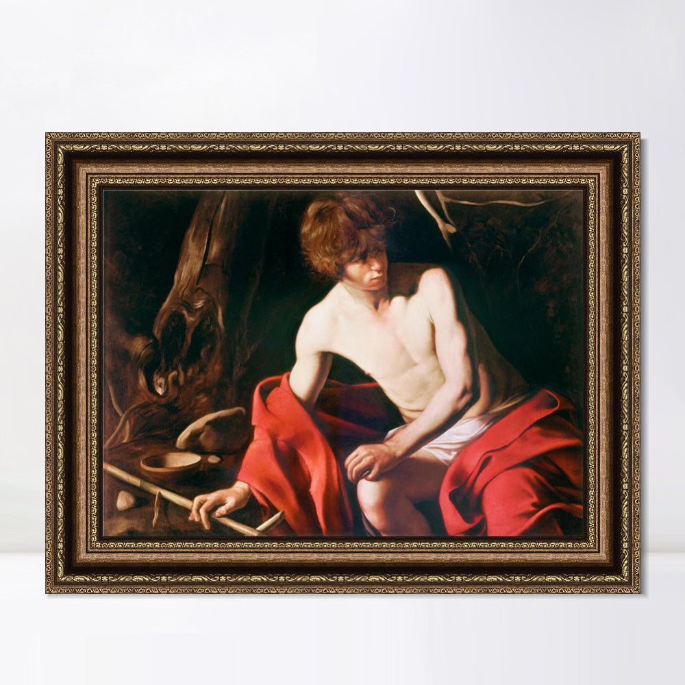 INVIN ART Framed Canvas Art Giclee Print Series#006 by Michelangelo Merisi da Caravaggio Wall Art