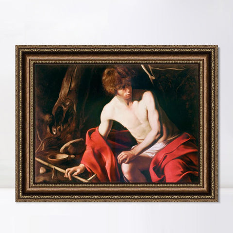 INVIN ART Framed Canvas Art Giclee Print Series#006 by Michelangelo Merisi da Caravaggio Wall Art Living Room Home Office Decorations