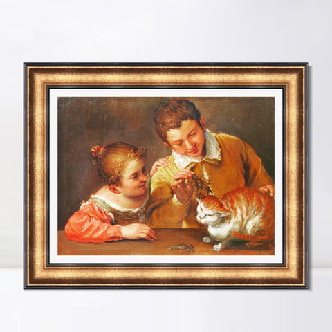 INVIN ART Framed Canvas Art Giclee Print Series#023 by Michelangelo Merisi da Caravaggio Wall Art Living Room Home Office Decorations