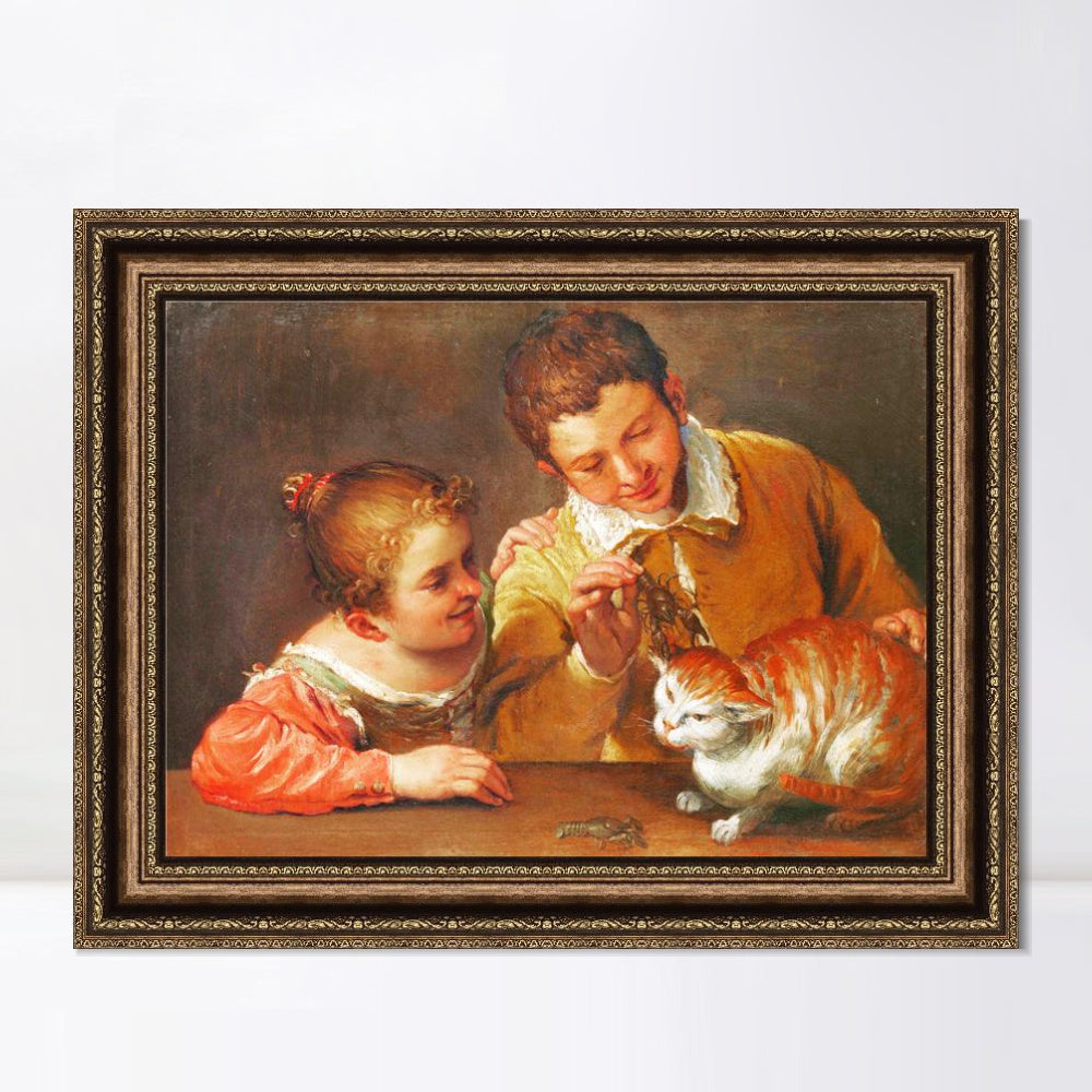 INVIN ART Framed Canvas Art Giclee Print Series#023 by Michelangelo Merisi da Caravaggio Wall Art