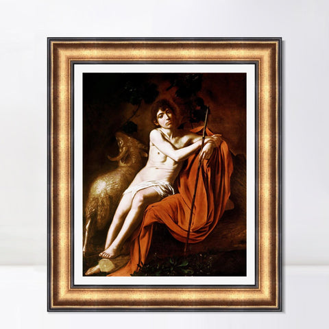 INVIN ART Framed Canvas Art Giclee Print Series#033 by Michelangelo Merisi da Caravaggio Wall Art Living Room Home Office Decorations