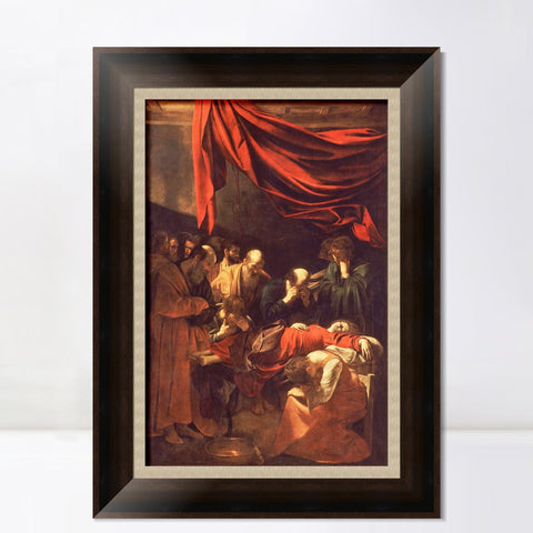 INVIN ART Framed Canvas Art Giclee Print The Death of The Virgin by Michelangelo Merisi da Caravaggio Wall Art Living Room Home Office Decorations