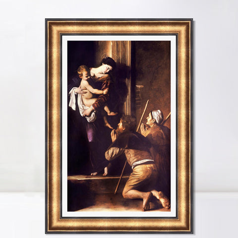 INVIN ART Framed Canvas Art Giclee Print Series#040 by Michelangelo Merisi da Caravaggio Wall Art Living Room Home Office Decorations