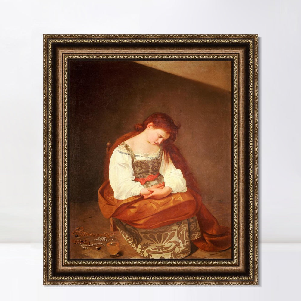 INVIN ART Framed Canvas Art Giclee Print Series#044 by a Lizard by Michelangelo Merisi da Caravaggio Wall Art
