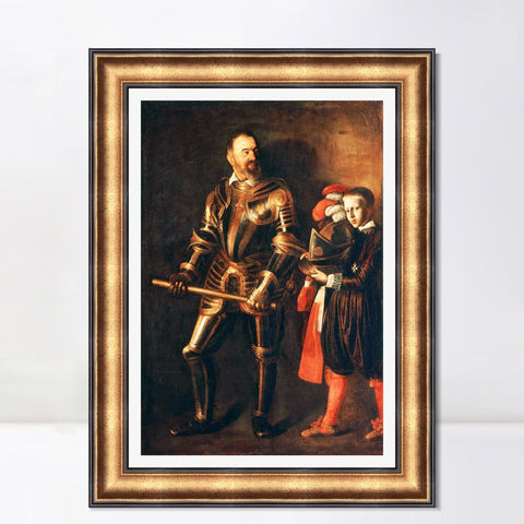 INVIN ART Framed Canvas Art Giclee Print Series#045 by Michelangelo Merisi da Caravaggio Wall Art Living Room Home Office Decorations