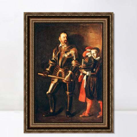 INVIN ART Framed Canvas Art Giclee Print Series#045 by Michelangelo Merisi da Caravaggio Wall Art Living Room Home Office Decorations