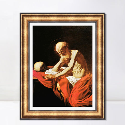 INVIN ART Framed Canvas Art Giclee Print Series#048 by a Lizard by Michelangelo Merisi da Caravaggio Wall Art Living Room Home Office Decorations