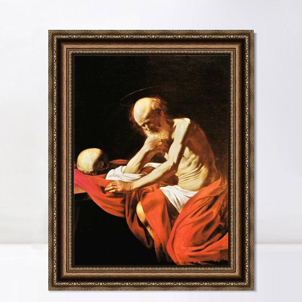 INVIN ART Framed Canvas Art Giclee Print Series#048 by a Lizard by Michelangelo Merisi da Caravaggio Wall Art