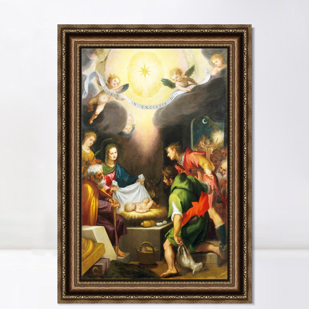 INVIN ART Framed Canvas Art Giclee Print Series#050 by Michelangelo Merisi da Caravaggio Wall Art