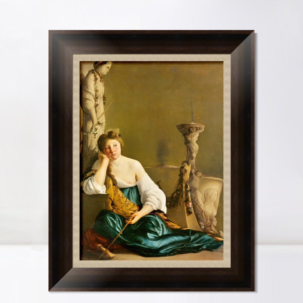 INVIN ART Framed Canvas Art Giclee Print Series#054 by a Lizard by Michelangelo Merisi da Caravaggio Wall Art
