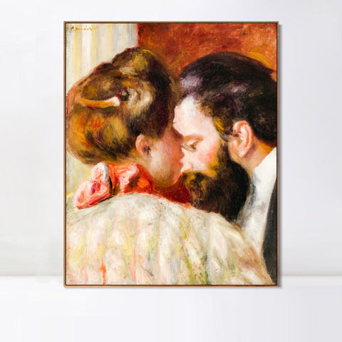 INVIN ART Framed Canvas CONFIDENCE by Pierre Auguste Renoir Wall Art Living Room Home Office Decorations
