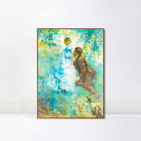 INVIN ART Framed Canvas Lovers by Pierre Auguste Renoir Wall Art Living Room Home Office Decorations